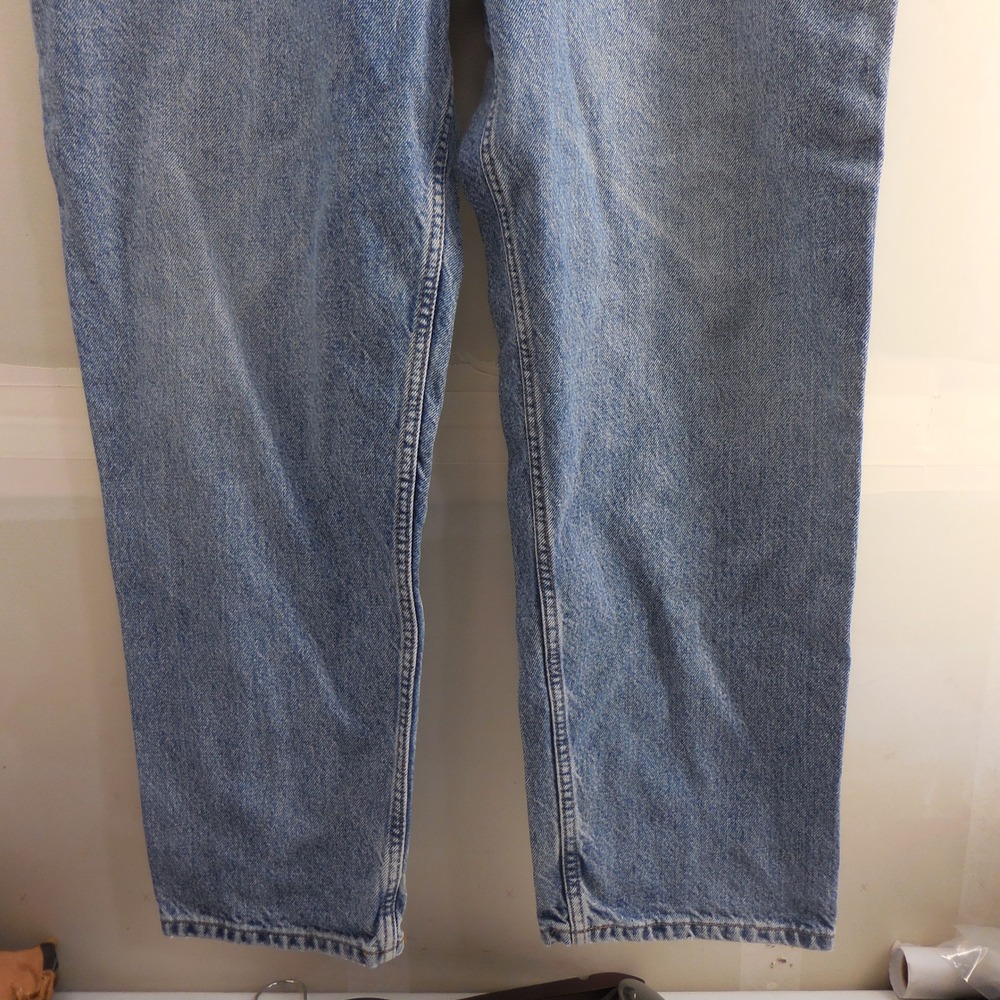 Levis Signature 540 Relaxed Fit Light Wash Orange Tab Denim Jeans Mens 42x30 - Picture 9 of 10